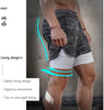 Men's Muscle Fitness Training Shorts Running Exercise Breathable Double Shorts - Afro Fashion Hive