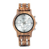 Men'S Wooden Luxury Stylish Chronograph Waterproof Military Watch - Afro Fashion Hive