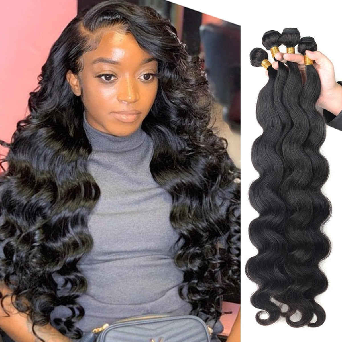 Body Wave Human Natural Brazilian Black Hair Weave 4 Remy - Afro Fashion Hive