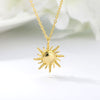Stainless Steel Simple Sun Flower Pendant Necklace For Women Kid - Afro Fashion Hive