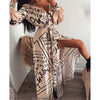 Women'S Boho Printed Floral Long Casual Loose Ankle-Length Maxi Dress - Afro Fashion Hive