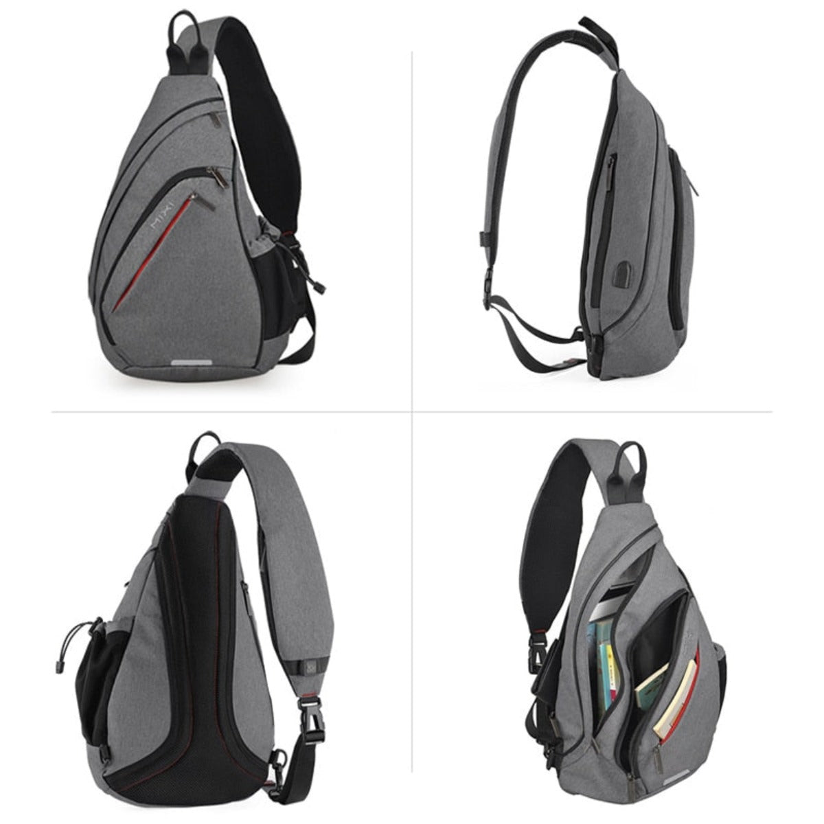 Men's One Shoulder Sling Bag Cycling Sports Travel Versatile Crossbody Backpack - Afro Fashion Hive