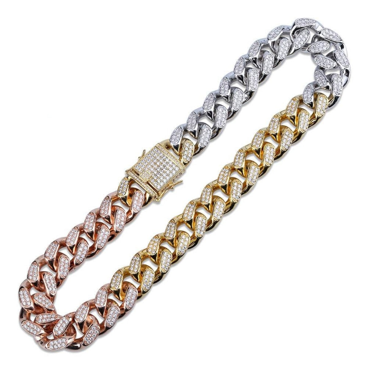 Men's 20Mm Heavy Iced Out Zircon Miami Cuban Link Choker Bling Necklace - Afro Fashion Hive