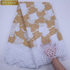 Swiss Voile Lace In Switzerland With Stones Eyelet Holes Nigerian African Lace Fabric