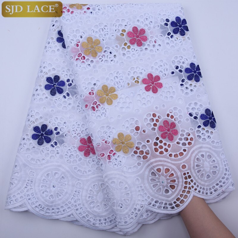 African Cheap High Quality Swiss Voile Lace Punch Cotton Lace Fabric - Afro Fashion Hive