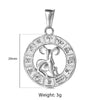Stainless Steel 12 Horoscope Zodiac Sign Pendant Necklace For Women Men - Afro Fashion Hive