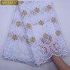 African Cheap High Quality Swiss Voile Lace Punch Cotton Lace Fabric - Afro Fashion Hive