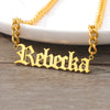 Stainless Steel Cuban Chain Custom Old English Name Necklaces For Women And Men - Afro Fashion Hive