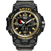 Men 50M Waterproof Clock Alarm Dual Display Quartz Wristwatch - Afro Fashion Hive