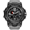 Men 50M Waterproof Clock Alarm Dual Display Quartz Wristwatch - Afro Fashion Hive