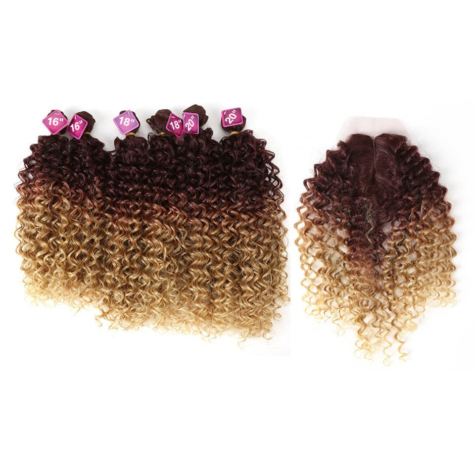 Afro Kinky Curly Bundles With Closure Noble Synthetic Hair Weave - Afro Fashion Hive