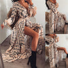 Women'S Boho Printed Floral Long Casual Loose Ankle-Length Maxi Dress - Afro Fashion Hive