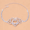 Double Heart Anklet Rhinestone Bling Love Foot Chain For Women - Afro Fashion Hive