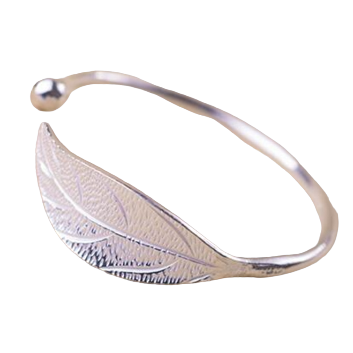 Silver Plated Leaf Charm Adjustable Bracelets & Bangles For Women - Afro Fashion Hive