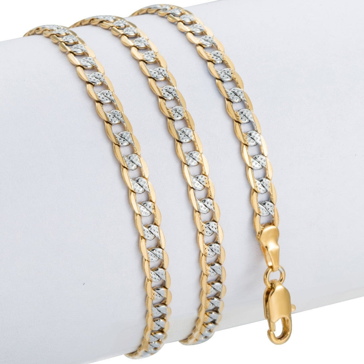 Men's Cuban Link Gold Color Round Metal Chain Necklace - Afro Fashion Hive