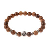 Men Women Natural Wood Onyx Meditation Prayer Bead Bracelet - Afro Fashion Hive