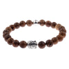 Men Women Natural Wood Onyx Meditation Prayer Bead Bracelet - Afro Fashion Hive