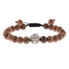 Men Women Natural Wood Onyx Meditation Prayer Bead Bracelet - Afro Fashion Hive