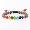 Men Women Natural Wood Onyx Meditation Prayer Bead Bracelet - Afro Fashion Hive