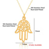Women Men Arabic Soy Luna Hamsa Hand Pendant Stainless Steel  Necklace - Afro Fashion Hive