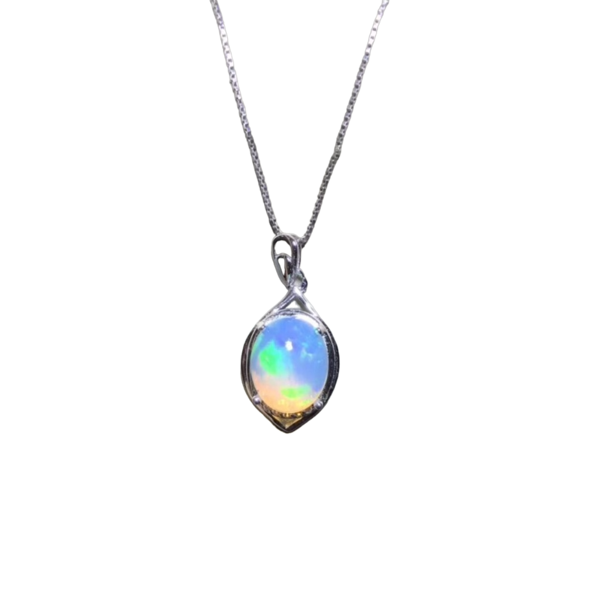 Australian Mining Area Natural Opal Color Changing Necklace - Afro Fashion Hive