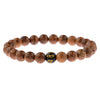 Men Women Natural Wood Onyx Meditation Prayer Bead Bracelet - Afro Fashion Hive