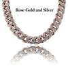 Men's 20Mm Heavy Iced Out Zircon Miami Cuban Link Choker Bling Necklace - Afro Fashion Hive