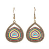 Women'S Bohemian Vintage Design Multicolor Round Pendant Earrings - Afro Fashion Hive