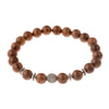 Men Women Natural Wood Onyx Meditation Prayer Bead Bracelet - Afro Fashion Hive