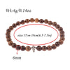 Men Women Natural Wood Onyx Meditation Prayer Bead Bracelet - Afro Fashion Hive