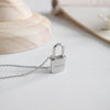 Silver Lock Heart Necklace Freedom Pendant Letter Necklace For Women - Afro Fashion Hive