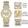Waterproof Butterfly Women's Watch Luxury Brand Big Diamond Gold Watch - Afro Fashion Hive