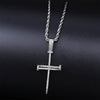 Micro Pave + Cubic Zirconia Egyptian Style Ankh Cross Pendant Necklace - Afro Fashion Hive