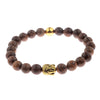 Men Women Natural Wood Onyx Meditation Prayer Bead Bracelet - Afro Fashion Hive