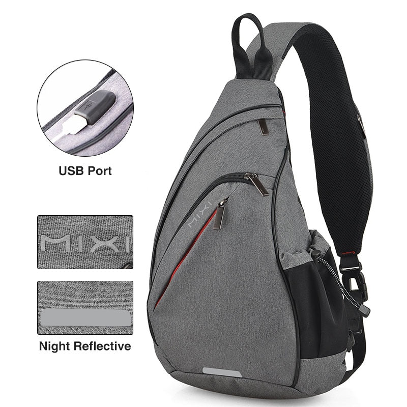 Men's One Shoulder Sling Bag Cycling Sports Travel Versatile Crossbody Backpack - Afro Fashion Hive