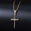 Micro Pave + Cubic Zirconia Egyptian Style Ankh Cross Pendant Necklace - Afro Fashion Hive