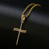 Micro Pave + Cubic Zirconia Egyptian Style Ankh Cross Pendant Necklace - Afro Fashion Hive