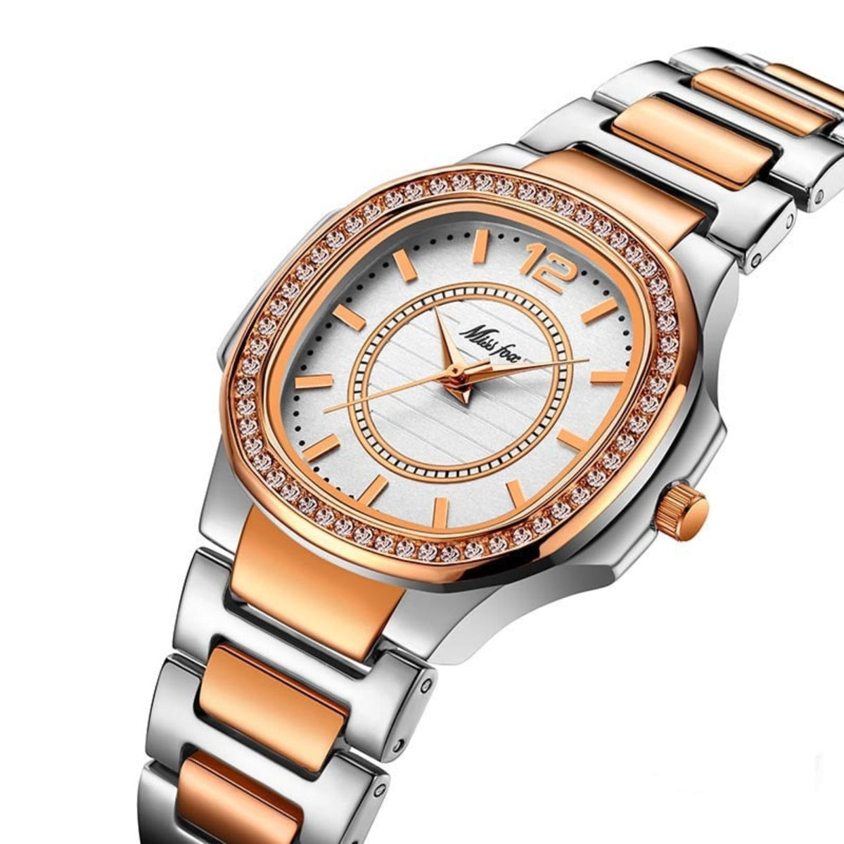 Women Geneva Designer Diamond Quartz Gold Wrist Watch - Afro Fashion Hive