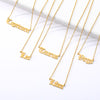 Gold Color Stainless Steel Old English Zodiac Sign Necklaces For Women Men - Afro Fashion Hive