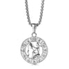 Stainless Steel 12 Horoscope Zodiac Sign Pendant Necklace For Women Men - Afro Fashion Hive