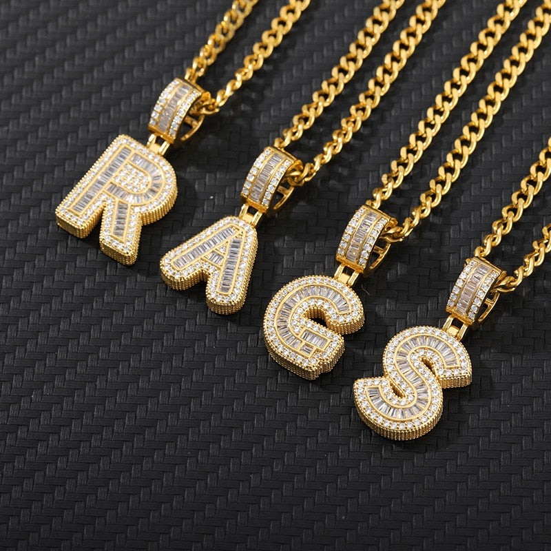 Stainless Steel Bling Savage Initial Letters Necklace For Women - Afro Fashion Hive