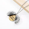 You Are My Sunshine Open Locket Sunflower Pendant Necklace - Afro Fashion Hive