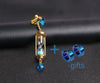 Anti-Allergic Anime The Case Study Of Vanitas Vanitas Blue Hourglass Drop Earrings - Afro Fashion Hive