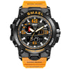 Men 50M Waterproof Clock Alarm Dual Display Quartz Wristwatch - Afro Fashion Hive