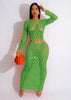 Women Shinny Sequined Knitted Long Summer Elegant Dress - Afro Fashion Hive