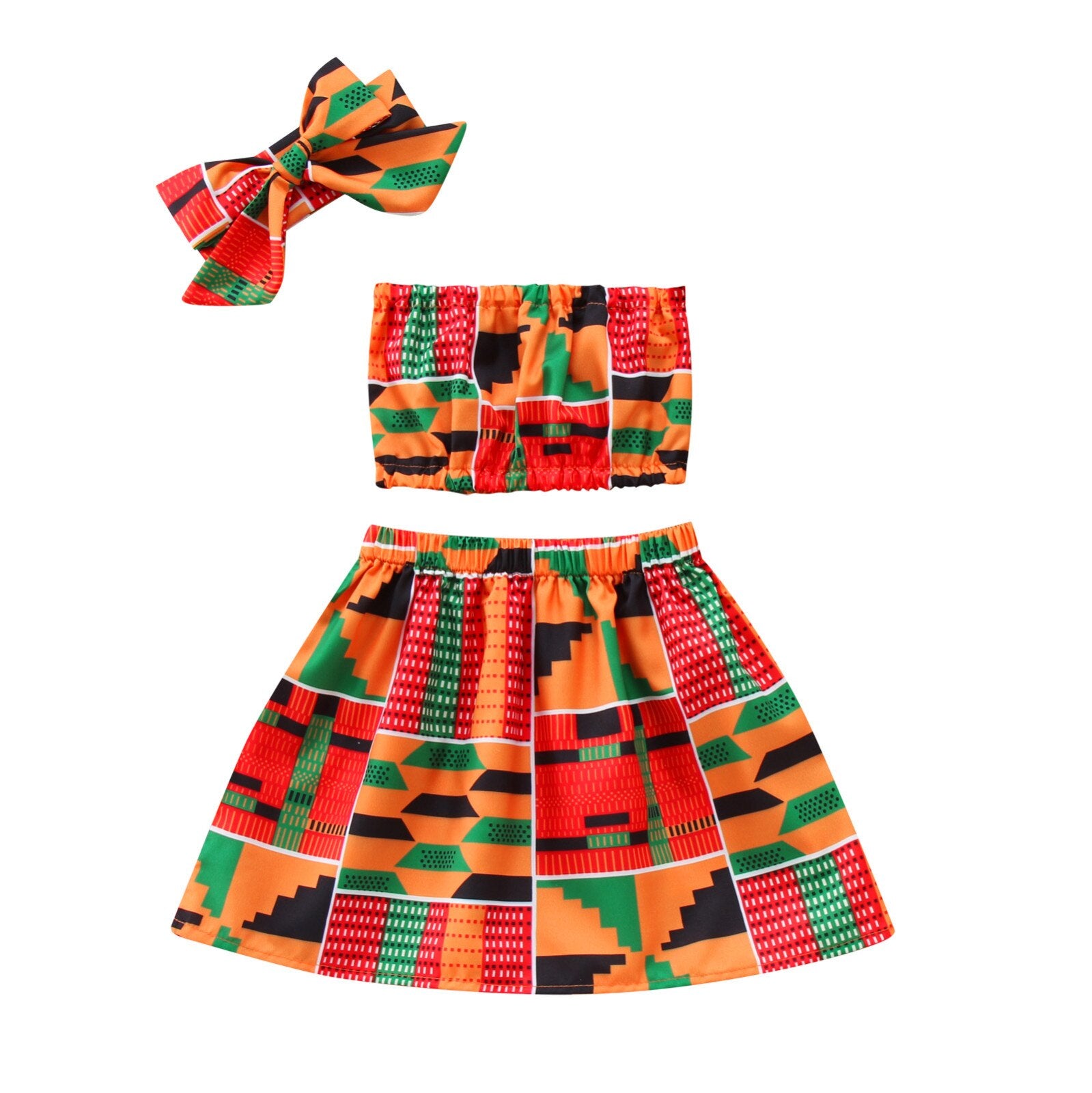 Toddler Baby Girls Summer African Style Vest Dashiki Skirts - Afro Fashion Hive