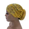 Women's Pleated Turban Cap with Padded Diamonds Design Elastic Headscarf