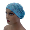 Women's Pleated Turban Cap with Padded Diamonds Design Elastic Headscarf