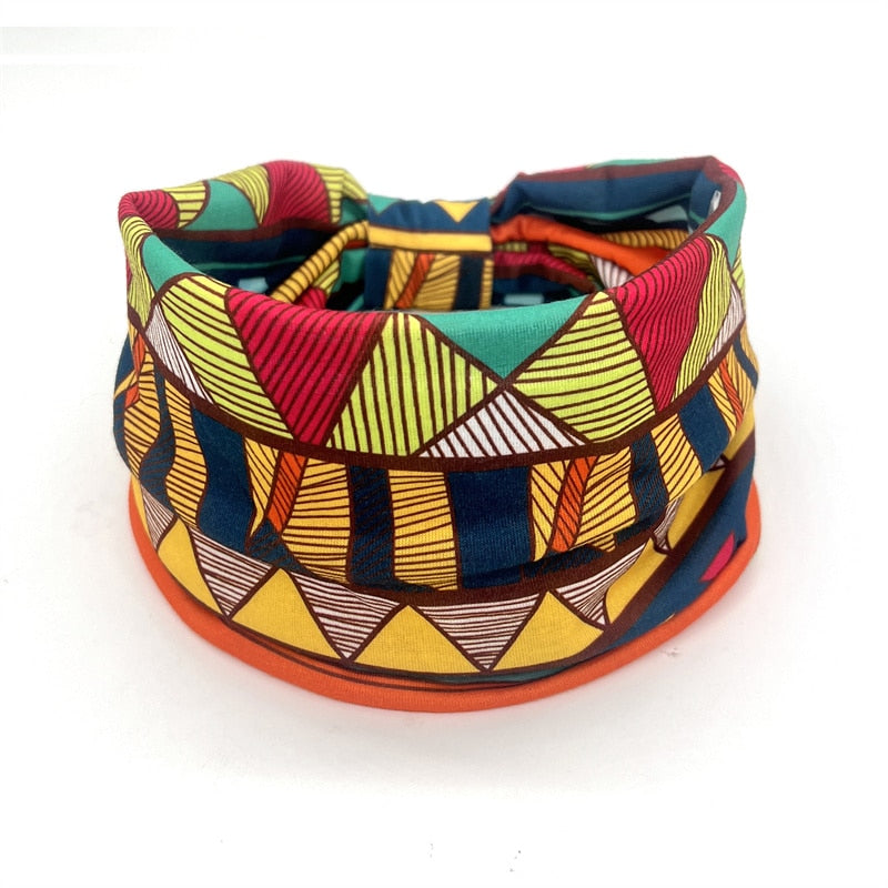 African Pattern Print Twist Style Salon Make Up Head Wrap Headband - Afro Fashion Hive