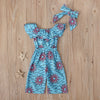 Infant Girls Costume Off Shoulder Dashiki African Floral Cotton Romper Jumpsuit - Afro Fashion Hive
